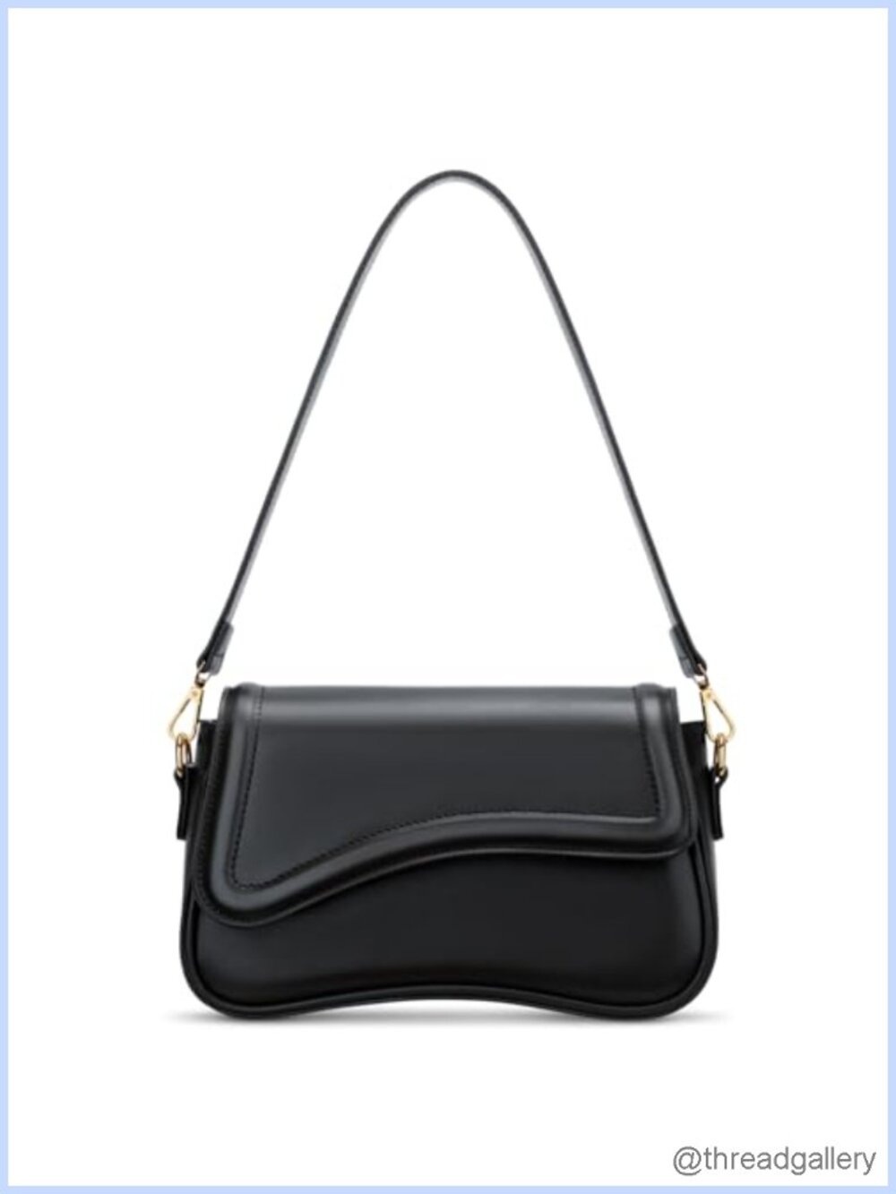 Hobo Shoulder Bag PU Leather Detachable Chain Crossbody Mini Clutch
